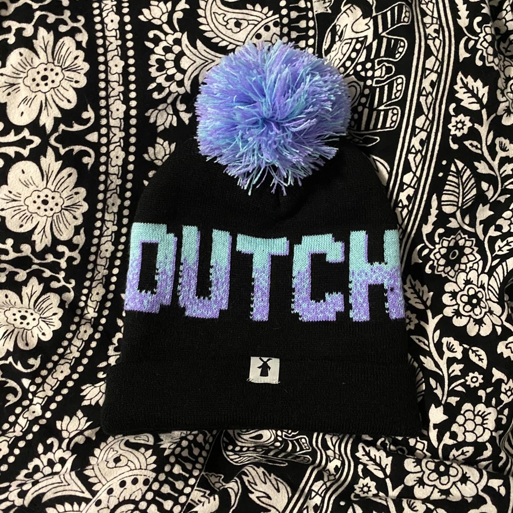 Dutch Bros puff beanie